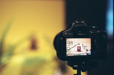 Open the black digital devices in close-up photography
